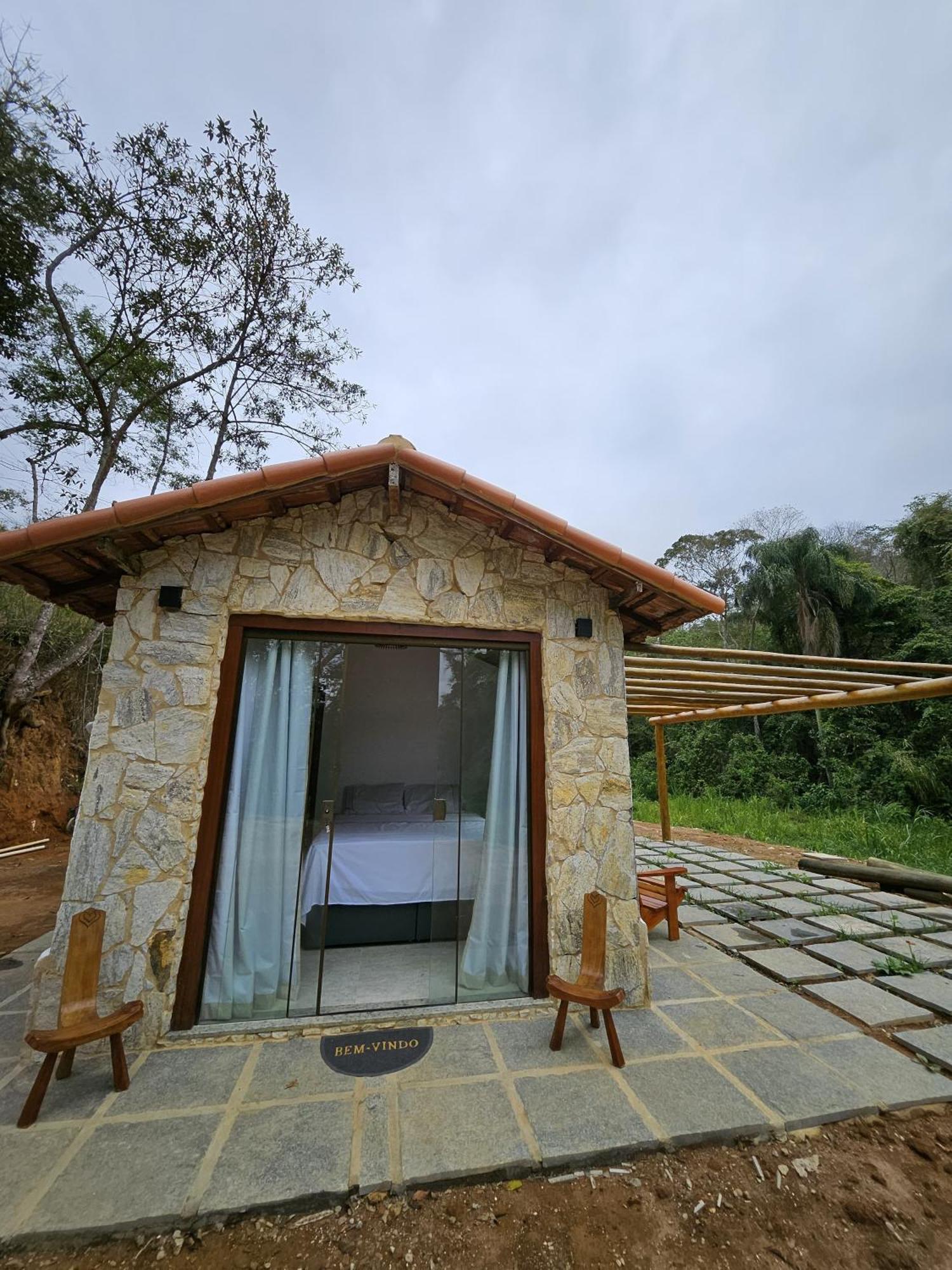 Casa Di Pedra Com Linda Vista Para Natureza - Miguel Pereira Buitenkant foto